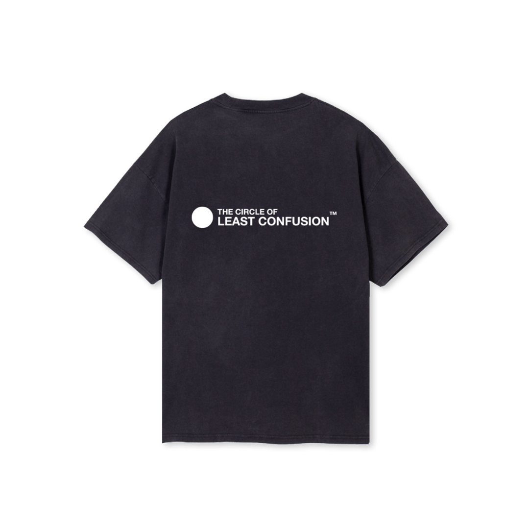 LOGO - oversized t-shirt (vintage black and white) – THE CIRCLE OF