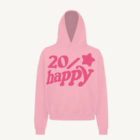 20/HAPPY - oversized hoodie sweater (pink and pink)