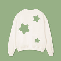 20/HAPPY - oversized hoodie sweater (off white and sage)