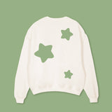 20/HAPPY - oversized hoodie sweater (off white and sage)