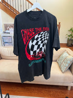 sample - CHASE THE RED - oversized t-shirt (vintage black)