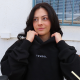 TZVECL - oversized cropped sweater (black)