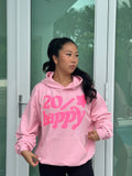 20/HAPPY - oversized hoodie sweater (pink and pink)