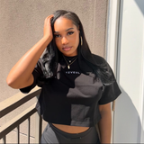 TZVECL- oversized cropped t-shirt (black)