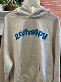 sample - 20/HAPPY - oversized hoodie sweater (off white and blue)