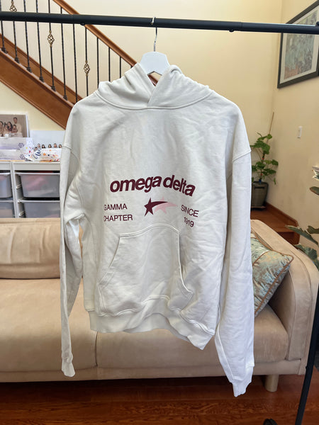 sample - OMEGA DELTA - oversized hoodie sweater (off white)