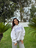 OPTOMETRY - oversized hoodie sweater (light grey and lilac)