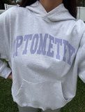OPTOMETRY - oversized hoodie sweater (light grey and lilac)