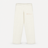 LOGO - straight leg baggy sweatpants (vintage white and peach)