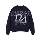 OMEGA DELTA 2026 - oversized crewneck sweater (vintage black)
