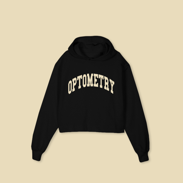 OPTOMETRY - oversized cropped sweater (black and cream)