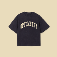 OPTOMETRY - boxy oversized t-shirt (vintage black and cream)