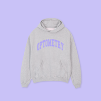 OPTOMETRY - oversized hoodie sweater (light grey and lilac) – THE