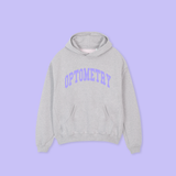 OPTOMETRY - oversized hoodie sweater (light grey and lilac)