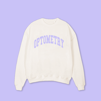 OPTOMETRY - oversized crewneck sweater (off white and lilac)