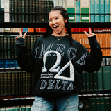 OMEGA DELTA 2026 - oversized crewneck sweater (vintage black)