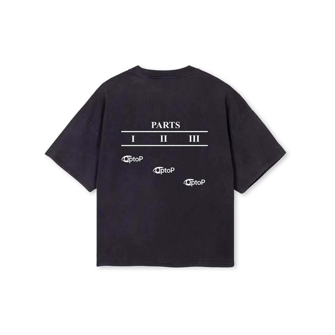 OPTO P - boxy oversized t-shirt (vintage black and white) – THE