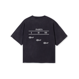 OPTO P - boxy oversized t-shirt (vintage black and white)