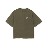 OPTO P - boxy oversized t-shirt (vintage olive and white)