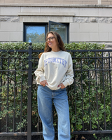 OPTOMETRY - oversized crewneck sweater (off white and lilac)