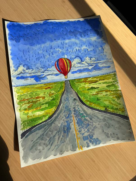 BALLOON - watercolor painting 18x24" (1/1)