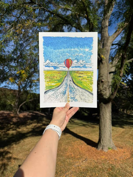 BALLOON - watercolor painting print 8.5x11"