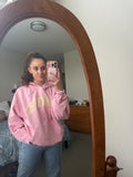OPTOMETRY - oversized hoodie sweater (pink and cream)