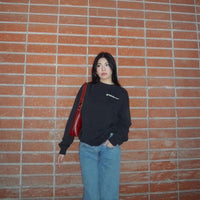 AMSLER - oversized crewneck sweater (vintage black and white)