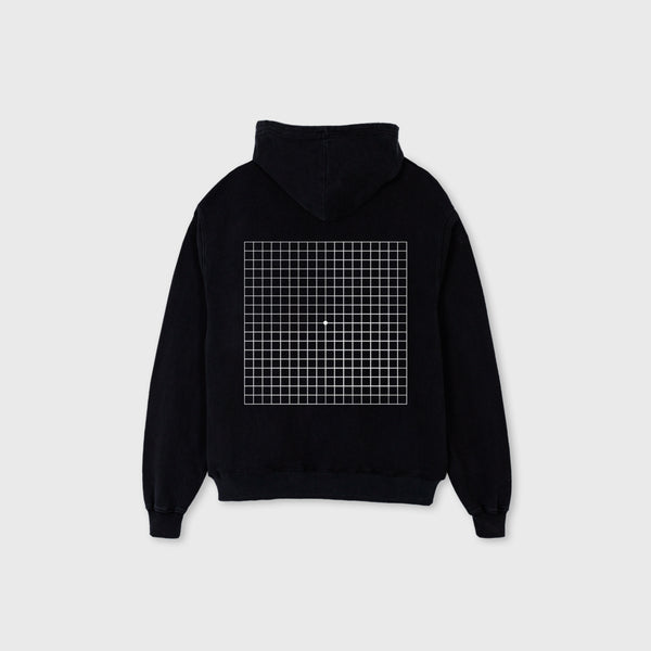 AMSLER - oversized hoodie sweater (black and white)