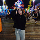 APEOTF - oversized cropped sweater (black and white)