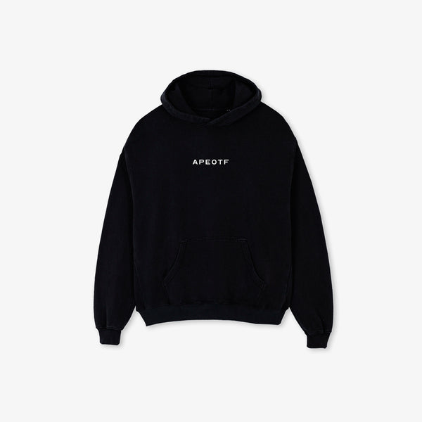 APEOTF - oversized hoodie sweater (black and white)