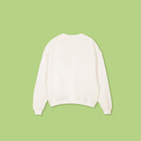 OPTOMETRY - oversized crewneck sweater (off white and black)