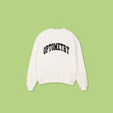 OPTOMETRY - oversized crewneck sweater (off white and black)