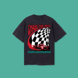 CHASE THE RED - oversized t-shirt (vintage black)