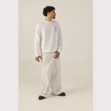 ENGLISH - oversized long sleeve boxy t-shirt (white)