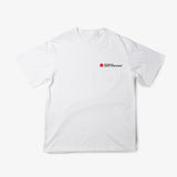 DILATION - boxy t-shirt (white, red and black)