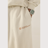 LOGO - straight leg baggy sweatpants (vintage white and peach)