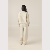 LOGO - straight leg baggy sweatpants (vintage white and peach)