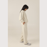 LOGO - straight leg baggy sweatpants (vintage white and peach)