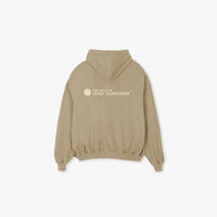 LOGO - oversized hoodie sweater (vintage dune and cream)