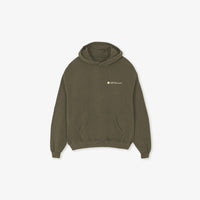 LOGO - oversized hoodie sweater (vintage olive and cream)