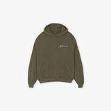 LOGO - oversized hoodie sweater (vintage olive and cream)