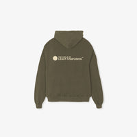 LOGO - oversized hoodie sweater (vintage olive and cream)