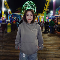 LOGO - oversized hoodie sweater (vintage dune and cream)