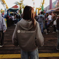 LOGO - oversized hoodie sweater (vintage dune and cream)