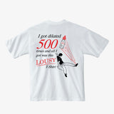 DILATION - boxy t-shirt (white, red and black)