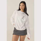 NCT - oversized long sleeve boxy t-shirt (white)