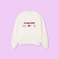 OMEGA DELTA - oversized crewneck sweater (off white)