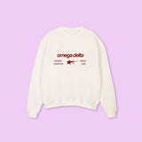 OMEGA DELTA - oversized crewneck sweater (off white)