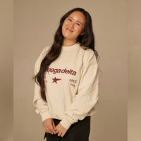OMEGA DELTA - oversized crewneck sweater (off white)